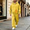 thumbnail image 2 of Leey-World Men 2 Piece Outfits Mens 2 Piece Solid Colors Hoodie Track Suits Wide Leg Sweatpants Sets, 2 of 9
