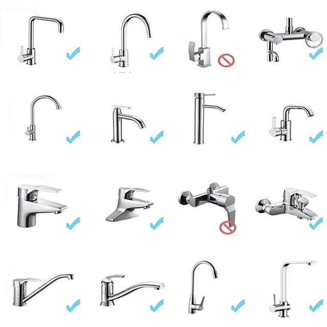 Cateissary Kitchen Sink Countertop Aerator Sprayer Water-saving Degrees Rotatable Household Nozzle Water 360 Toilet ABS Head Juegos de accesorios de baño Negro