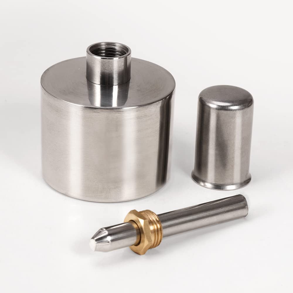 ABPETE 200ml Stainless Steel Alcohol Lamp Burner Thickened Explosion-Proof Craft Laboratory Chemistry Alcohol Burner Dental Lad Lamp with Brass Screw and Wick