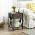 thumbnail image 6 of VECELO Modern 11.8" Eco Friendly Nightstand, Gray, 6 of 8
