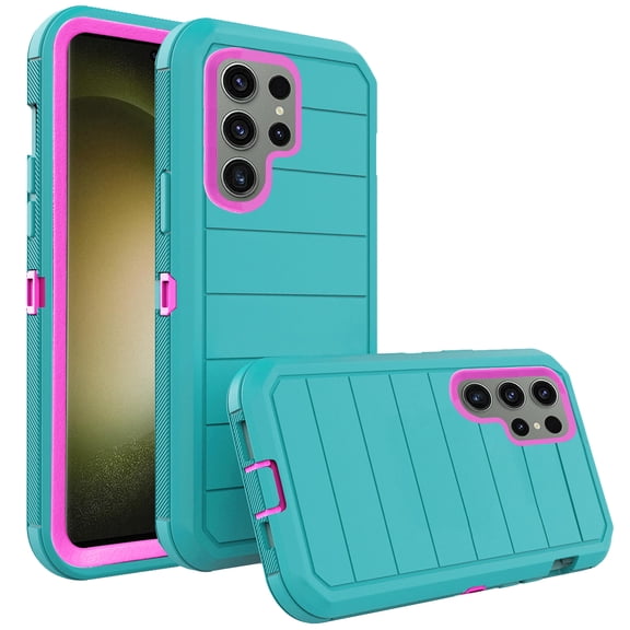 Asuwish Phone Case Compatible with Samsung Galaxy S23 Ultra 5G Hybrid Rugged Shockproof Hard Protective Drop Proof Full Body Heavy Duty Mobile Cell Cover for S23 Ultra S23U S23Ultra Women Men Green