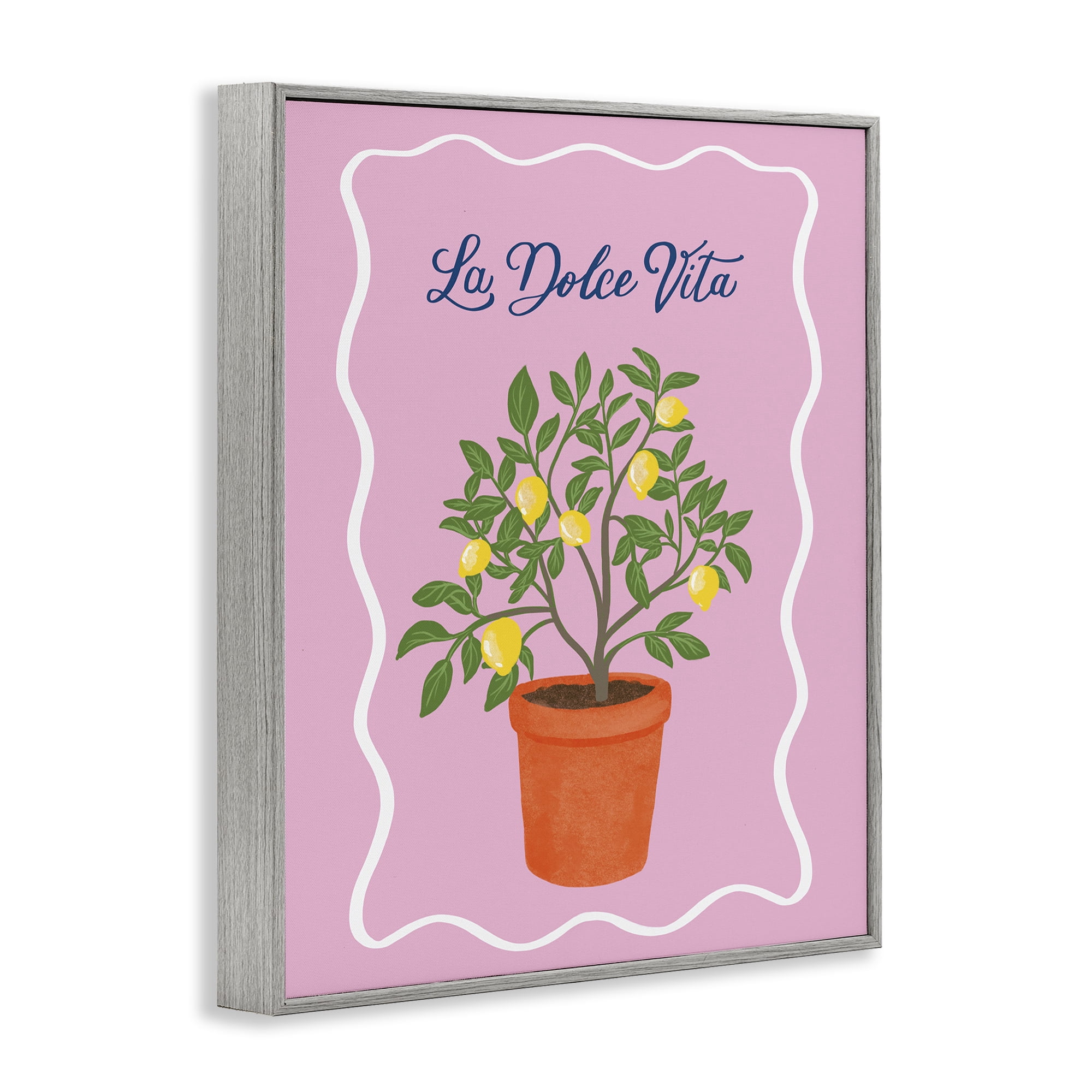 Stupell Industries Dolce Vita Lemon Tree Gray Framed Giclee Art, design by Be Ni La