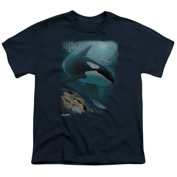 Wildlife - Salmon Hunter Orca - Youth Short Sleeve Shirt - Medium