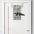 thumbnail image 2 of Floral Hanging Pocket Organizer, Abstract Summer Blossom Botany Pattern, Printed Polyester Storage Bag with Pockets, 9" x 16", Pale Blue Teal Mustard, 2 of 2