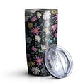 thumbnail image 2 of Daisy Colorful 20oz Tumbler Stainless Steel Double Wall Vacuum Insulated Coffee Mug Travel Cups for Wife Mom Daughter Sister Friend Coworker, Metal Straws and Brush, 2 of 7