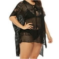 thumbnail image 5 of Frostluinai Bathing Suit Cover Ups For Women Crochet Dress Mesh Knitting Smock Tops Plus Size Sarong Swimsuit Coverups Bikini Cover-Up For Swimwear, 5 of 9