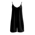 thumbnail image 5 of Baqcunre Jumpsuits for Women Women Casual Jumpsuit Summer Sleeveless O Neck Spaghetti Strap Solid Color Pocket Shorts Jumpsuit Jumpsuits for Women Dressy One Piece Jumpsuits for Women, 5 of 5