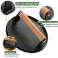 thumbnail image 5 of Burger Press, 7" Round Heavy-Duty Cast Iron Smash Bacon Press Meat Steak with Wood Handle for Griddle, Sandwich, Nonstick Pan, 5 of 7