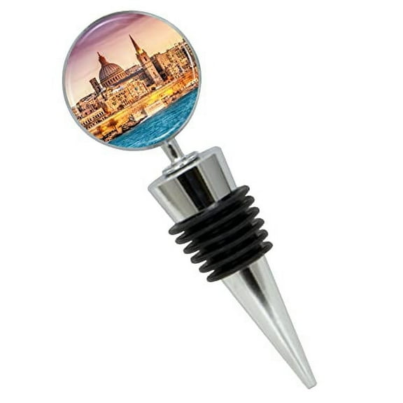 Valletta Malta Wine Bottle Stopper In Gift Box, Perfect For House Warming Gift