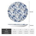 thumbnail image 2 of Wukai Blue Paisley Print Decorative Plate for Display,Bone China Decorative Plate, Ceramic Dinner Plate with Stand, Vertical Ceramic Plate-10in, 2 of 6
