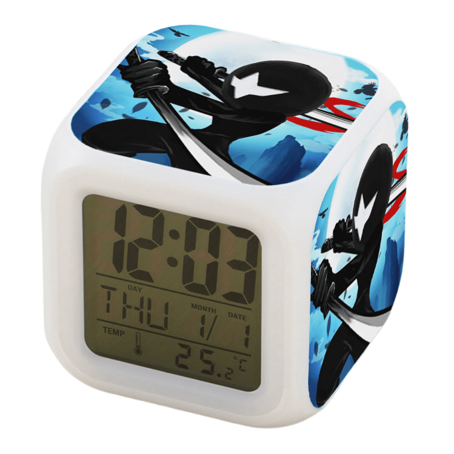 JUSTUP Alarm Clock for Kids Room, LED Digital Bedroom Alarm Clock Easy