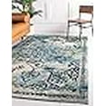 thumbnail image 3 of Unique Loom Medici Bright Color Medallion Rug 5' x 8' Rectangle Blue/Beige, 3 of 4