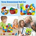 thumbnail image 2 of Magical Track Train, USB Rechargeable 3D Building Track, Cube Track and Signs, STEM Educational Toy for Ages 4-8 (81pcs), 2 of 7