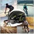 thumbnail image 4 of Jooan Bike Helmet for Men Women with Safety Led Back Light Detachable Magnetic Goggles Visor Mountain & Road Bicycle Helmets Adjustable Adult Cycling Helmets, Black Green, 4 of 7