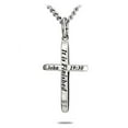 thumbnail image 2 of Women's Stainless Steel Mini Tapered Cross Necklace-Jn 19:30 by Shields of Strength, 2 of 4