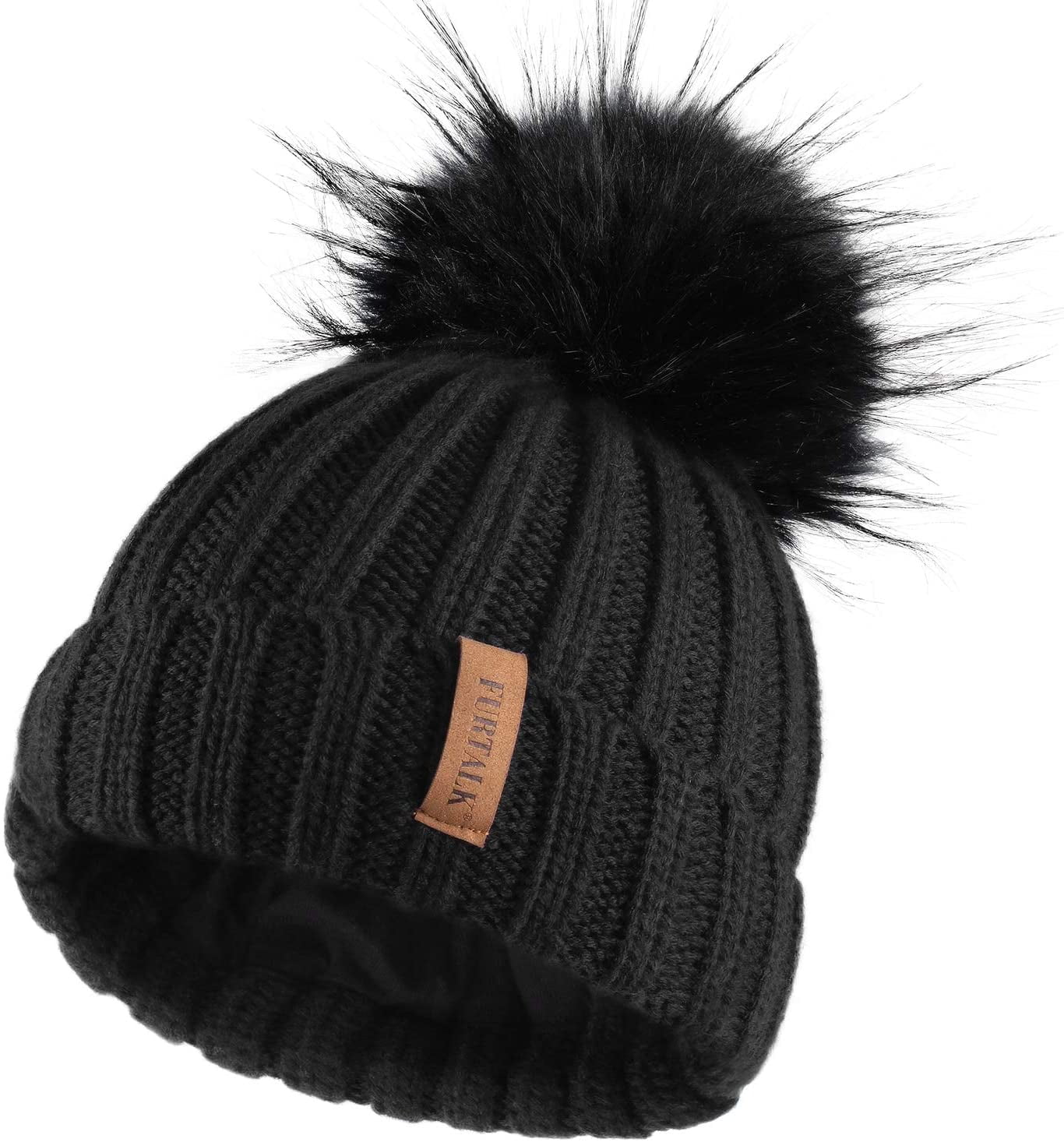 Kids Winter Knitted Pom Beanie Bobble 