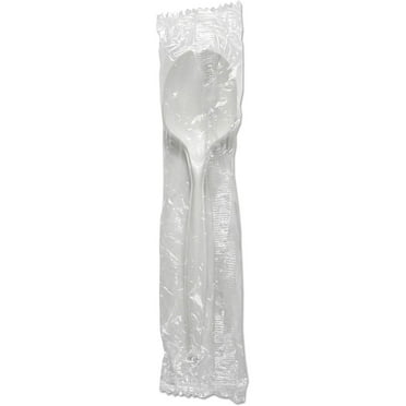 BWKSSMWPPWIW Mediumweight Wrapped Polypropylene Soup Spoons - White (1000/Carton)