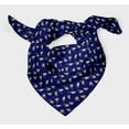 thumbnail image 3 of Bimba Blue Flycathcer Bird Pure Silk Printed Head Bandanas Summer Neck Wrap Scarf 40 x 40 Inches, 3 of 6