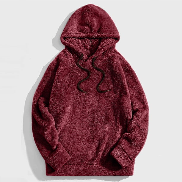 ICHUANYI Clearance Women's Fashion Long Sleeve Solid Round Neck Blouse Hoodless Sweatshirts(Wine, L) ICHUANYI WER2023081405081