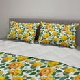 thumbnail image 2 of Blossom Comforter & Sham Bedding Set, Rose Bouquet Branches Gardening Spring Buds Fragrance Motif on Plain, 3 pcs Duvet Set Microfiber Filling Quilt, 5 Sizes, Yellow Green Dark Peach, by Ambesonne, 2 of 4