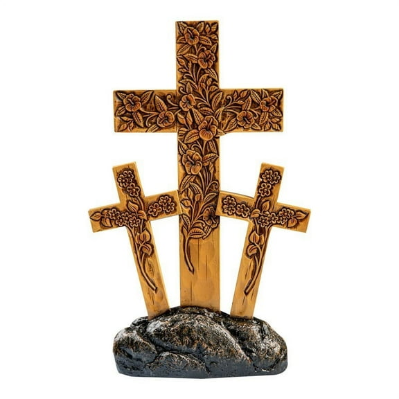 Standing Triple Cross-Flower Carved (7.68 x 11.61)