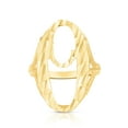 thumbnail image 1 of Floreo 10k Yellow Gold Personalized Letter Extra Large Cursive Initial Ring, 1 of 3