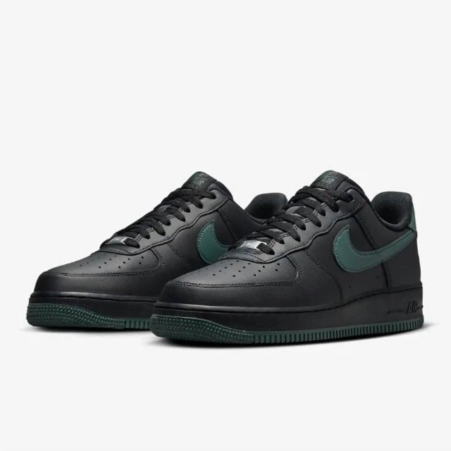 Ni&ke Air Force 1 '07 Low Shoes Black/Vintage Green (FJ4146-001) Expeditedship