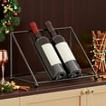 thumbnail image 6 of Shoreew Wine Bottle Rack Iron Inclined Display Holder for 4-5 Bottles Modern Minimalist Wine Organizer for Entryway Bar Cabinet Decor, 6 of 6