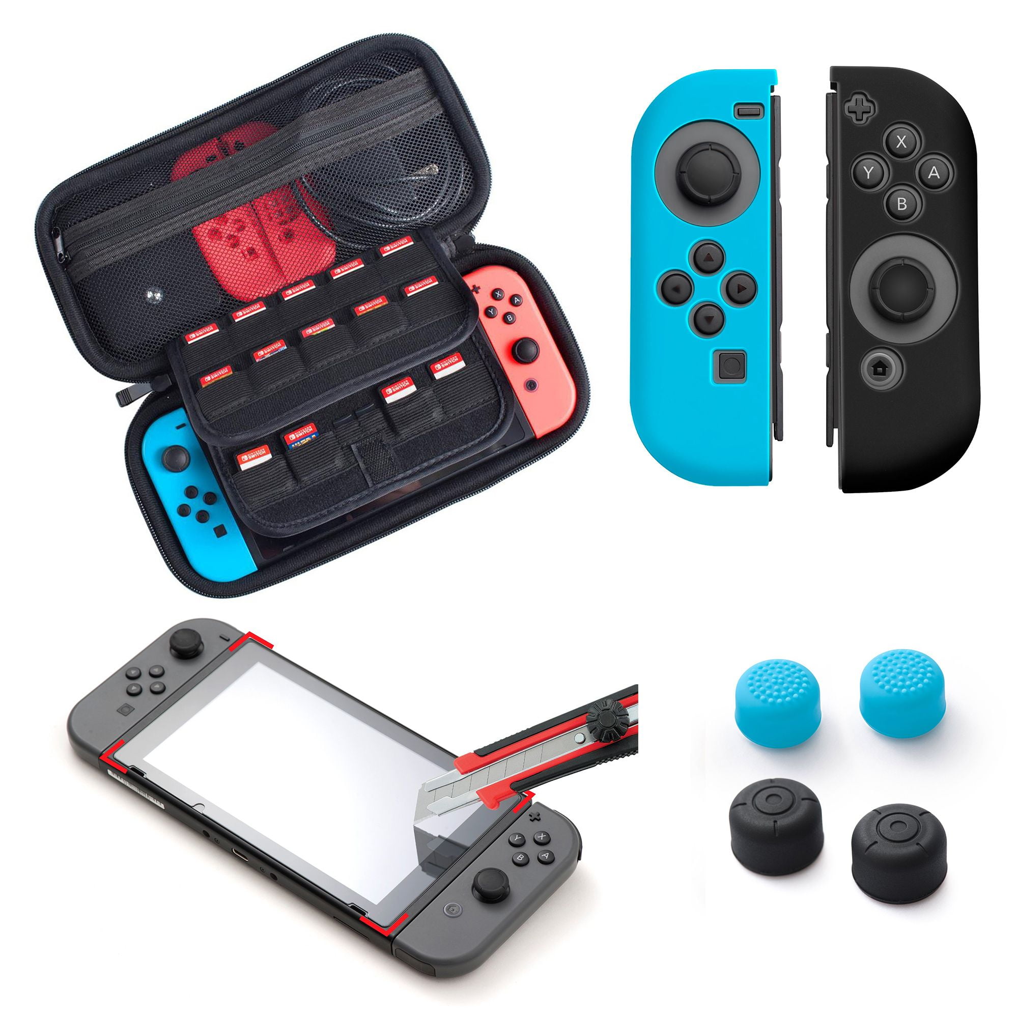 Nintendo Switch Accessories 6in1 by Insten Carrying Case Protective