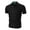 A-Black302, variant on JAJAHO Summer Polo Shirts For Men Short Sleeve Stand Collar Solid Color Golf Shirts Performance Moisture Wicking Casual Workout Comfy Tops