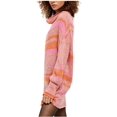 thumbnail image 3 of Free People Womens Striped Tunic Sweater, Pink, Small, 3 of 4