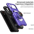 thumbnail image 5 of Compatible with Samsung Galaxy XCover 7 Case with Tempered Glass Screen Protector, Full-Body Protective, Magnetic Car Ring Holder Durable Cover Case & Fast USB-C Charger (Purple), 5 of 5