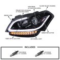 thumbnail image 3 of Spec-D Tuning Glossy Black Headlights Compatible with 2010-2011 Kia Soul, Left + Right Pair Headlamps Assembly, 3 of 5