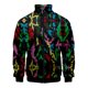thumbnail image 3 of Chaqueta con cremallera y estampado 3D de leopardo y pollo para hombre, chaqueta hawaiana de manga larga con estampado de cocotero, abrigo de calle de moda Harajuku, 3 of 5