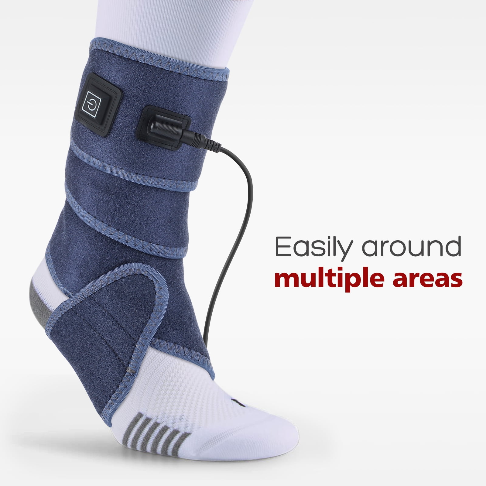 Heating Pad Wrap for Multiple Areas MULTI-USE WRAP Perfect for Elbow, Wrist and Forearm Body Strip Type Wrap Around Heating Pad 3 Heat Settings Blue