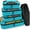 Aqua Teal, variant on 5 Set Packing Cubes Feather Light Packing Made with light weight and sturdy - Travel Organizers with Laundry Bag (Warm Red)