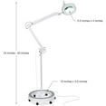 thumbnail image 2 of Brightech Lightview Pro Rolling Wheel Base 5 Diopter Magnifier Floor Lamp, White, 2 of 10
