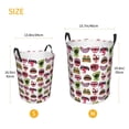 thumbnail image 2 of Lsque Halloween Mouth pattern Laundry Hamper Basket, Tall Woven Rope Hamper Basket for Clothes, Lightweight Storage Basket, Collapsible Waterproof-Small, 2 of 8
