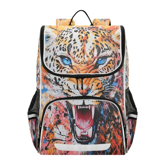 YAZAOO School Backpack Travel Bag Bookbags Bookbags Colorful Roar Pattern