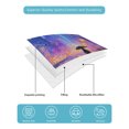 thumbnail image 4 of Quilts Queen Size Bedding Set, Purple Silhouettes Reversible Summer Quilt 3 Pieces, Modern Abstract Art Aesthetics Lightweight Bedspreads Coverlets with 2 Pillow Shams for All Seasons, 4 of 5