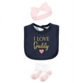 thumbnail image 3 of Hudson Baby Infant Girl Cotton Layette Set, Girl Daddy Pink Navy, 9-12 Months, 3 of 6