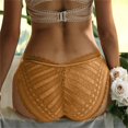 thumbnail image 2 of Sngxgn Women's Cotton for Comfort Brief Panties, Seamless Stretch Brief Underwear(Gold,M), 2 of 4