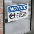 (2 Pack) Eye Protection Must Be Worn Sign With Symbol OSHA Notice Sign ...