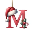 thumbnail image 2 of Clearance! 26 Christmas Letter Decorations A To Z (without H And V) Hanging Christmas Tree Pendant Alphabet Letters Named Alphabet Decorations Christmas Tree Decorations, 2 of 6
