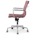 thumbnail image 3 of Meelano Vegan Leather Mid-Back Office Chair with Arms, 3 of 5