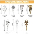 thumbnail image 2 of 56PCS 7 Style Bird Head Charms Raven Skull Charms Alloy Phantom Gothic Charms Tibetan Style Pendants for Necklace Bracelets Jewelry Making DIY, 2 of 7