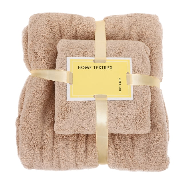 Weiweiguan 1Set Coral Fleece Bath Towel Water Absorbent Towel Home Quick Drying Towel