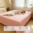 thumbnail image 6 of Flat Sheet Twin Size, Breathable Lightweight Bedding for Dorm Room, Wrinkle Easy Care Top Sheet, Soft Smooth Fabric for Year-Round Comfort, 6 of 6