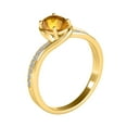 thumbnail image 2 of AoneJewelry 1.40 Carat Diamond Oval Shape Citrine In 10K Solid Rose, White & Yellow Gold, 2 of 5