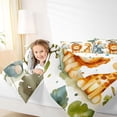 thumbnail image 4 of Castle Fairy Preppy Lion Elephant Giraffe Twin Comforter Sets,Botanical Leaves Bedding Set, 4 of 8
